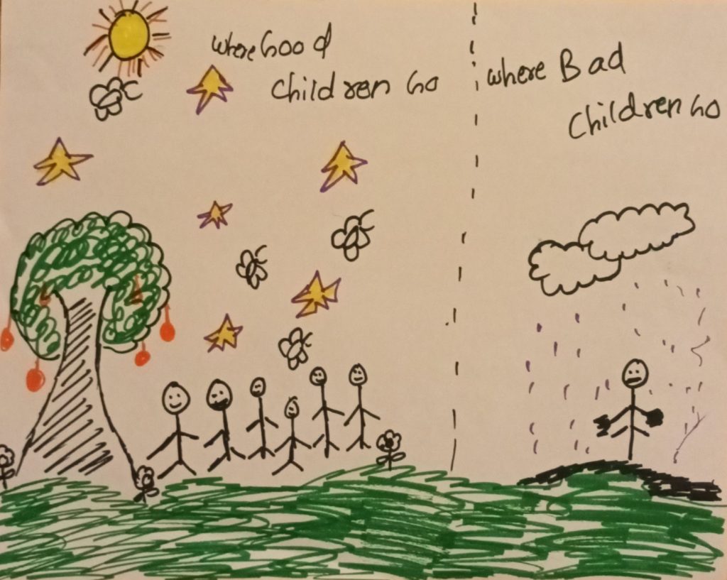 rowing Up on the Other Side of Childhood- drawings of children