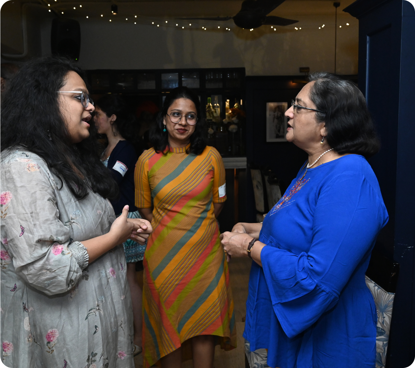Women leaders discussing