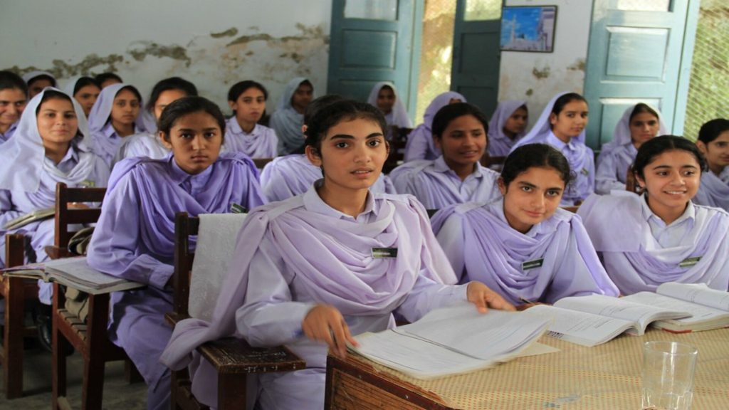 A classroom for girls students